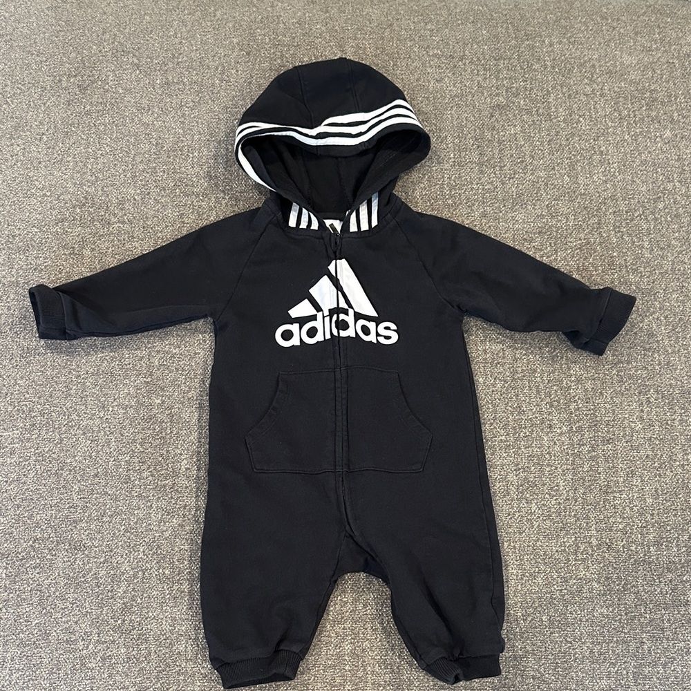 Adidas Black and White Kids 9 months onesie